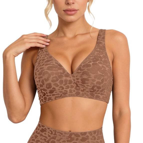 WAYUTE Bras for Women Unlined Comfort Full Cigure Lace Print Wireless Bra for Seamless Fit Soft Interior and Breathable Support