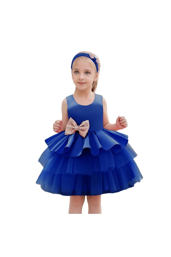 Children Full Moon Dress Girls Cake Dress Infant Sundress First Birthday Dress