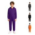 thumbnail image 1 of WAYUTE Girl's Halloween Long Sleeve Zip Up Hooded Jumpsuits Solid Color Soft Breathable Straight Leg Romper for Toddler Kids Festival Party,Purple,Size 8 Y-10 Y, 1 of 7