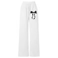 thumbnail image 1 of WAYUTE Girls Bow Tie Joggers Lightweight Straight Leg Sweatpants with Drawstring for Play and Sports Casual Outings, 1 of 4