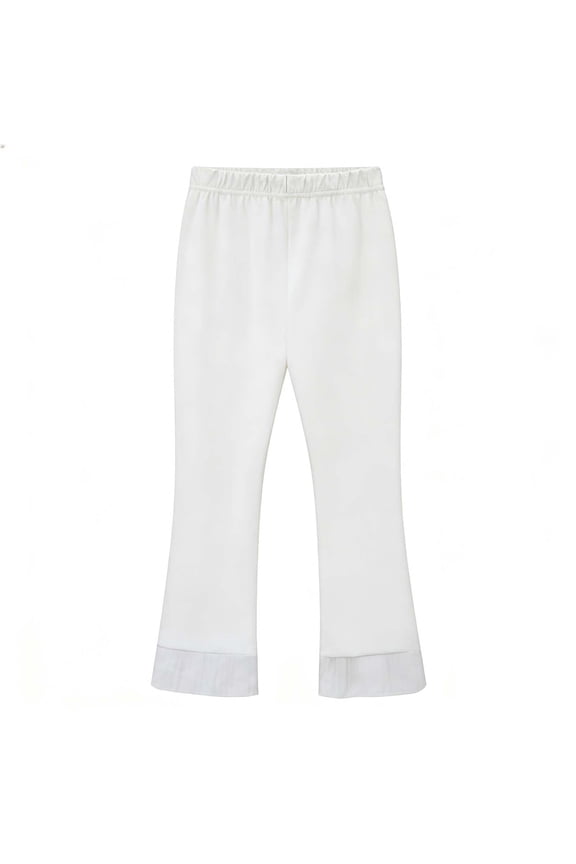 Girls Capri Leggings Stretchy Athletic Pants Breathable Soft Playwear for Toddler and Kids Casual Outings