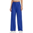 thumbnail image 1 of WAYUTE Girls Dress Pants Straight Leg Elasitc Waisted Solid Color Uniform Pants for Formal Suit Clothes Summer Outfits, 1 of 6
