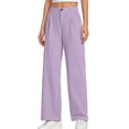 thumbnail image 1 of WAYUTE Girls Dress Pants Straight Leg Elasitc Waisted Solid Color Uniform Pants for Formal Suit Clothes Summer Outfits, 1 of 6