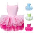 thumbnail image 1 of WAYUTE Girls Dress Strappy Leotard Dance Ballet Lace Tutu Dress with Bodice Design for Toddler Kids Solid Color Performance Outfit,Pink, 1 of 3