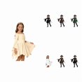 thumbnail image 1 of WAYUTE Girls' Dresses Retro Off Shoulder Flared Long Sleeve High Waist Court Style Party Dress with Ruffle Irregular Hem Daily Play Outfit,Beige, 1 of 7