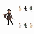 thumbnail image 1 of WAYUTE Girls Dresses Retro Off Shoulder Flared Long Sleeve High Waist Court Style Party Dress with Ruffle Irregular Hem Daily Play Outfit,Brown, 1 of 7