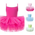 thumbnail image 1 of WAYUTE Girls' Dresses Strappy Leotard Dance Ballet Lace Tutu Dress with Bodice Design for Toddler Kids Solid Color Performance Outfit,Hot Pink, 1 of 3