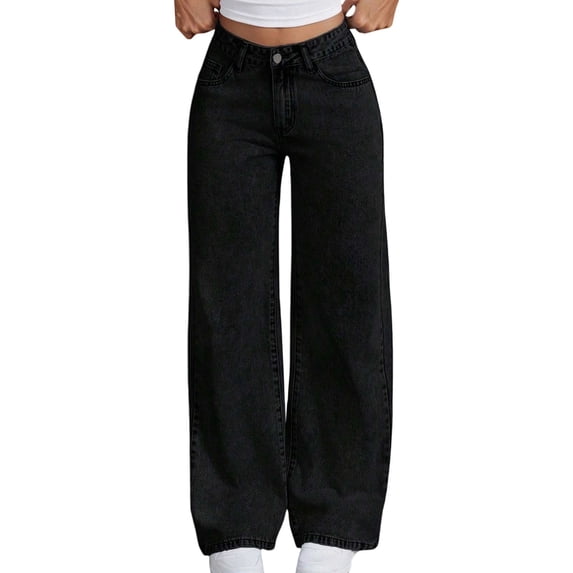 WAYUTE Girls Jeans High Waisted Flared Denim Pants for with Embroidered Back Pockets Distressed Stretch Casual Outings