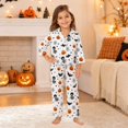 thumbnail image 1 of WAYUTE Girls Pajamas Long Sleeve Loungewear Pjs Set Cute Halloween Skeleton Pumpkin Print Soft Cozy 2 Piece Theme Sleepwear Casual Daily Wear, 1 of 4