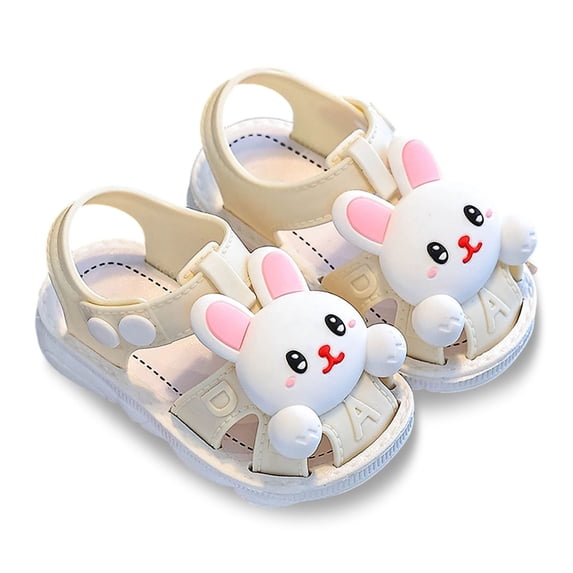 WAYUTE Girls Sandals Breathable Lightweight Non Soft Sole Walking Shoes for Toddler Kids Fashion Footwear Casual Outdoor