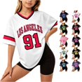 thumbnail image 1 of WAYUTE Girls Shirts Casual V Neck Letter Graphic Tee Top Loose Fit Sporty Soft Knit Workout Shirt for Casual Daily Wear,White1,Size 3 Y-4 Y, 1 of 4