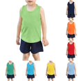 thumbnail image 1 of WAYUTE Girls Shirts Toddler Kids Sleeveless Quick Drying Crewneck Solid Color Tank Tops Athletic Cotton Summer Vest Tee Casual Outdoor,Light Green, 1 of 4
