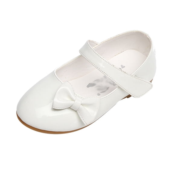 WAYUTE Girls Sneakers Leather Solid Color Non Fashion Performance Etiquette Party Princess Shoes Casual School Wear