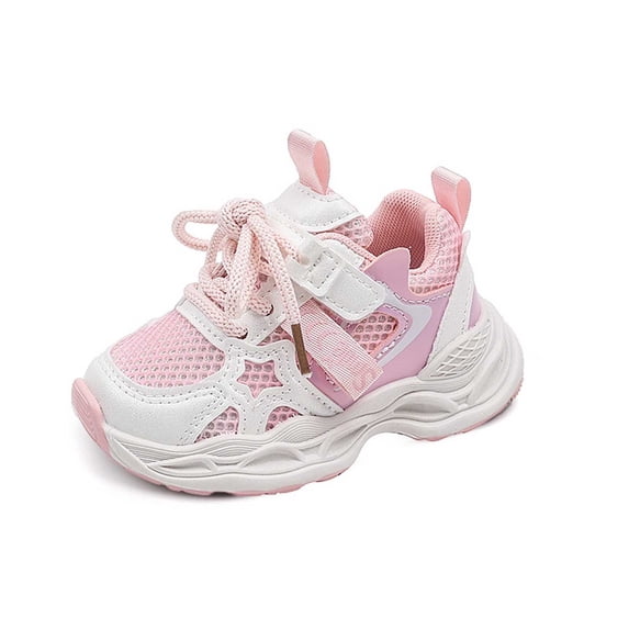WAYUTE Girls Sneakers SNon Slip Flexible Comfortable Design Breathable Sports Versatile Closure Athletic Shoes Casual School Wear