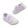 thumbnail image 1 of WAYUTE Girls Sneakers Toddlers Soft Sole Canvas Shoes with Double Hook Loop Closure Comfort Athletic Shoes Casual School Wear, 1 of 3