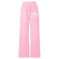 thumbnail image 1 of WAYUTE Girls Sweatpants Bow Printed Drawstring Lightweight Straight Leg Athletic Comfort Soft Joggers Casual School Wear, 1 of 4