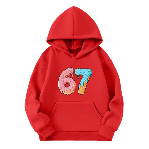 WAYUTE Girls Sweatshirt Cozy Pullover Hoodie for Comfort Soft Casual Outerwear Sweatshirts with Pocket and Ribbed for Play and Dailywear