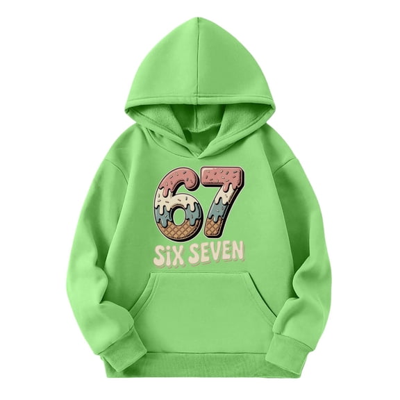 WAYUTE Girls Sweatshirt Cute Graphic Hooded Sweatshirt Soft Comfort Long Sleeve Pullover for Casual Outdoor Daily Wear