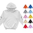 thumbnail image 1 of WAYUTE Girls Sweatshirt Halloween Long Sleeve Graphic Hoodies with Front Pocket Theme Printed Loose Cozy Warm Fall Outfits Casual Dailywear,White,Size 13-14 Y, 1 of 4