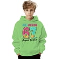 thumbnail image 1 of WAYUTE Girls Sweatshirts Boys Tracksuit Warm 67 Pullover Hoodie Kids Casual Outfit Cute 6 7 Printed Sports Athletic Sweatshirt Outfits, 1 of 6