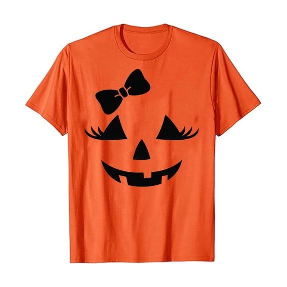 WAYUTE Halloween Mens Short Sleeve T Shirts Pumpkin Smile Graphic Tee for Festival Party Comfortable Casual Fall Shirts,XL