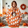 thumbnail image 1 of WAYUTE Halloween Oversized Sweatshirts with Pocket Front Carry Pet Pouch for Small Cat Puppy Holder Carrier Hoodie Comfortable Casual Outdoor, 1 of 4