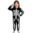 thumbnail image 1 of WAYUTE Halloween Toddler Girls Skeleton Pajama Set Long Sleeve Top and Sleepwear Pants Cozy Comfort Home Outfits Pjs Clothes Sets Casual Daily Wear,Black,Size 9-10 Y, 1 of 4