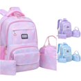 thumbnail image 1 of WAYUTE Kids Backpack 3 Pcs Backpack Set for Girls Large Capacity Tie Dye Rucksack for Elementary Students Waterproof Bookbag Casual School Activities, 1 of 4