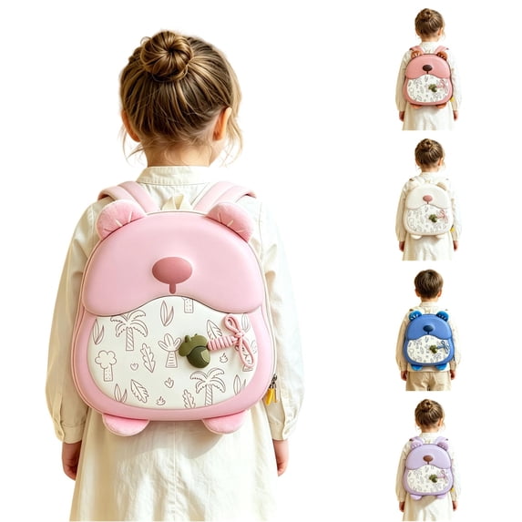 WAYUTE Kids Backpack Back to School Adorable Animal Design Backpacks for Toddler Lightweight Cute Kindergarten Preschool Daypack Durable Bookbag Casual School Activities