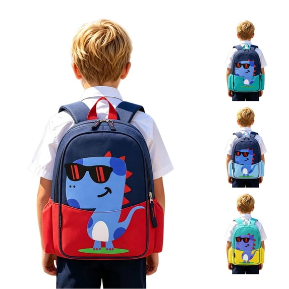 WAYUTE Kids Backpack Cartoon Dinosaur Print Backpack for Toddlers Preschool Cute Lightweight Adjustable Straps Waterproof Bookbag Casual Outdoor Travel