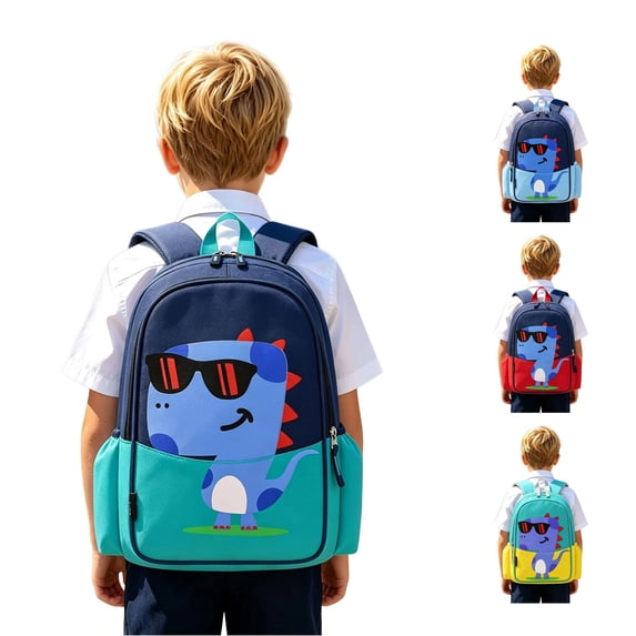 WAYUTE Kids Backpack Cartoon Dinosaur Print Backpack for Toddlers Preschool Cute Lightweight Adjustable Straps Waterproof Bookbag Casual School Activities