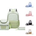 thumbnail image 1 of WAYUTE Kids Backpack Spacious Leopard Print 3 Pcs Backpack Set Large Capacity Lightweight with Pencil and Lunch Bag Bookbag Casual School Activities, 1 of 3