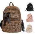 thumbnail image 1 of WAYUTE Kids Backpack Versatile Bow Knot Print Zip Up Back to School Backpack Lightweight Daypack for Students Daily Use Bookbag Casual School Activities, 1 of 7