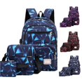 thumbnail image 1 of WAYUTE Kids Backpack Waterproof Floral 3 Pcs Backpack Set for Everyday Use with Polyester Construction and Modern Design Bookbag Casual Outdoor Travel, 1 of 3