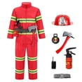 thumbnail image 1 of WAYUTE Kids Fireman Set Boys Outfits Play Pretend Dress Up Party Outfit for Children Toddler Performance Party Theme Events Clothes Set, 1 of 5