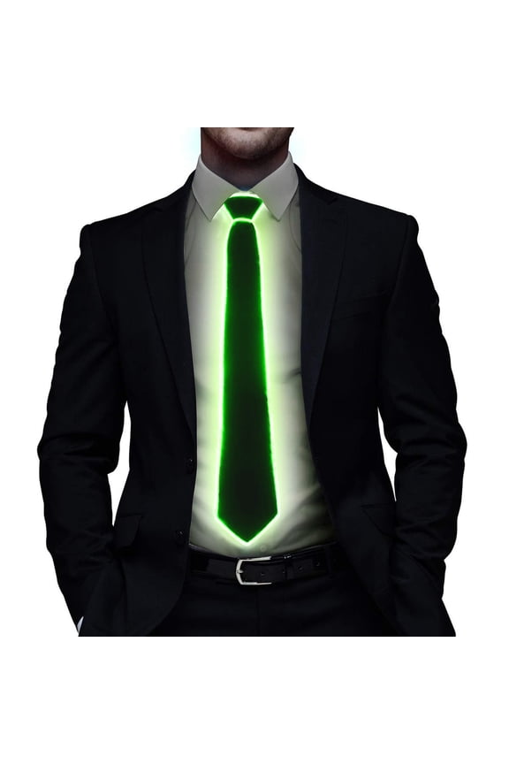 LED Light Up Tie For Men Glowing Party Evening Accessory Novelty Fashion Statement For Raves Weddings Night Events