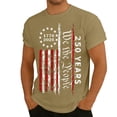 thumbnail image 1 of WAYUTE Men's 250th Anniversary USA Shirt National Flag Colors Patriotic Short Sleeve Crew Neck Tee Casual Holiday Independence Day T Shirts, 1 of 4