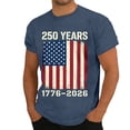thumbnail image 1 of WAYUTE Men's 250th Anniversary USA Shirt National Flag Patriotic Knit Graphic Casual Tee Festival Celebration Independence Day T Shirt, 1 of 3
