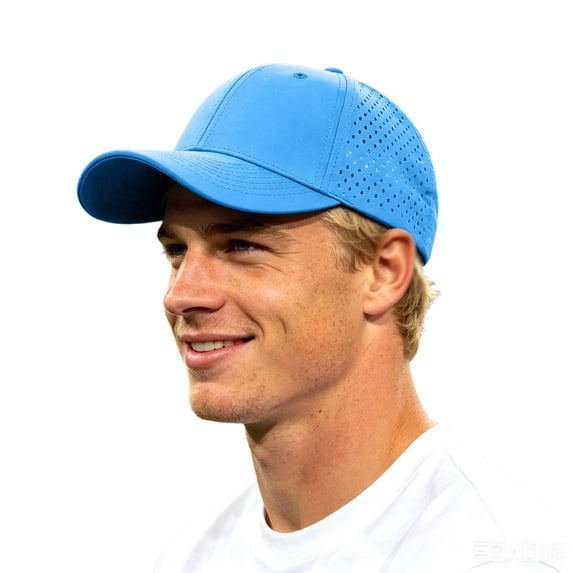 WAYUTE Men's Baseball Caps Solid Color Mesh Quick Drying Breathable Lightweight Sun Hat for Hiking Running Travel Summer Outdoor