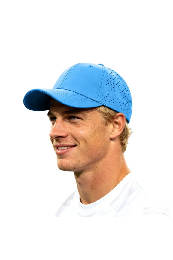 Men's Baseball Caps Solid Color Mesh Quick Drying Breathable Lightweight Sun Hat for Hiking Running Travel Summer Outdoor