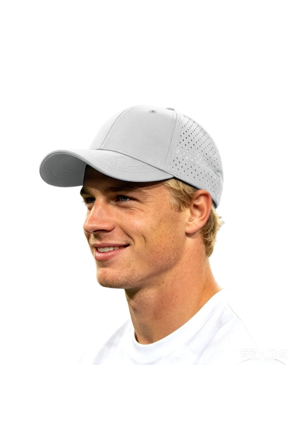 Men's Baseball Caps Solid Color Mesh Quick Drying Breathable Lightweight Sun Hat for Hiking Running Travel Summer Outdoor