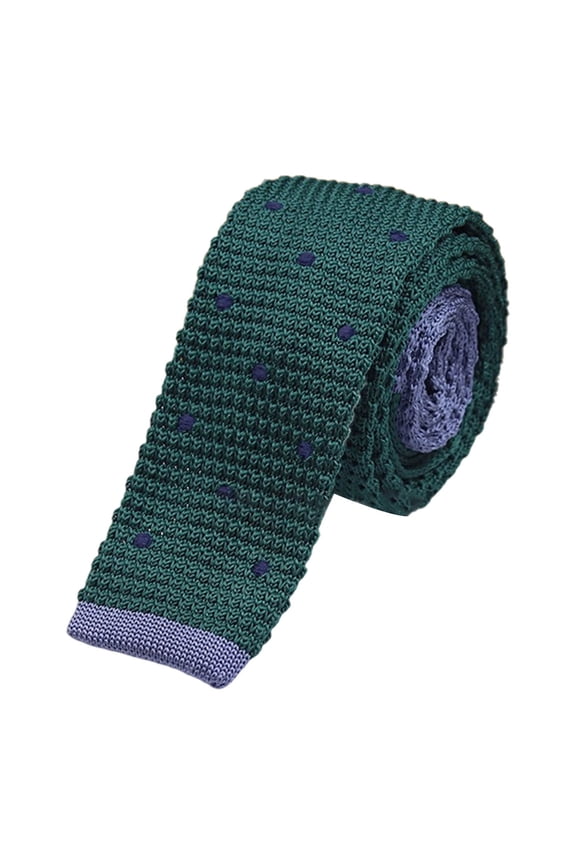 Men's Knit Wool Slim Skinny Tie Polka Dot Pattern Necktie For Business Work Uniform Wedding Party Formal Versatile Accessories