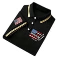 thumbnail image 1 of WAYUTE Men's Polo Shirts Independence Day Patriotic Graphic 250th Anniversary USA Shirt Short Sleeve 4th of July Classic Fit Casual Outdoor, 1 of 5