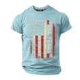 thumbnail image 1 of WAYUTE Mens 250 Anniversary USA Shirt National Flag Colors Graphic Crewneck Tee Casual Outdoor Activities Daily Wear 4th of July T Shirt, 1 of 3