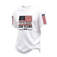thumbnail image 1 of WAYUTE Mens 250th Anniversary USA Shirt National Flag Patriotic Tee Casual Everyday Comfort Stylish 4th of July T Shirts, 1 of 2