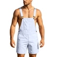 thumbnail image 1 of WAYUTE Mens Bib Overalls Casual Sleeveless Solid Color Wide Straps Jumpsuit with Front Pocket for Lightweight Summer Outdoor Activities, 1 of 6