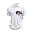 thumbnail image 1 of WAYUTE Mens Polo Shirts Independence Day US National Flag Print Short Sleeve Lapel Shirt Patriotic Anniversary Theme Shirt Casual Outdoor, 1 of 3