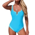 thumbnail image 1 of WAYUTE One Piece Swimsuit Women Casual Athletic Swimsuit Slim Fit Monokini for Swimming Beach Wear Tummy Control Bathing Suit, 1 of 5