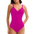 thumbnail image 1 of WAYUTE One Piece Swimsuit Women Push Up Underwire Rash Guard Ruched High Waisted Tummy Control Bathing Suit, 1 of 5