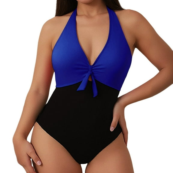 WAYUTE One Piece Swimsuit Women Swimsuits Bathing Suits Knot Front Push Up Swim Suits Swimwear